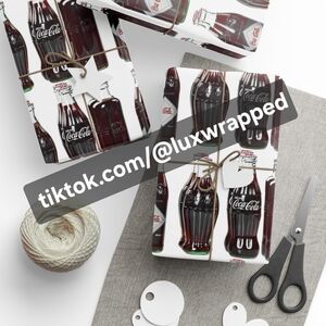 Coca Cola Vintage Bottles Gift Wrap